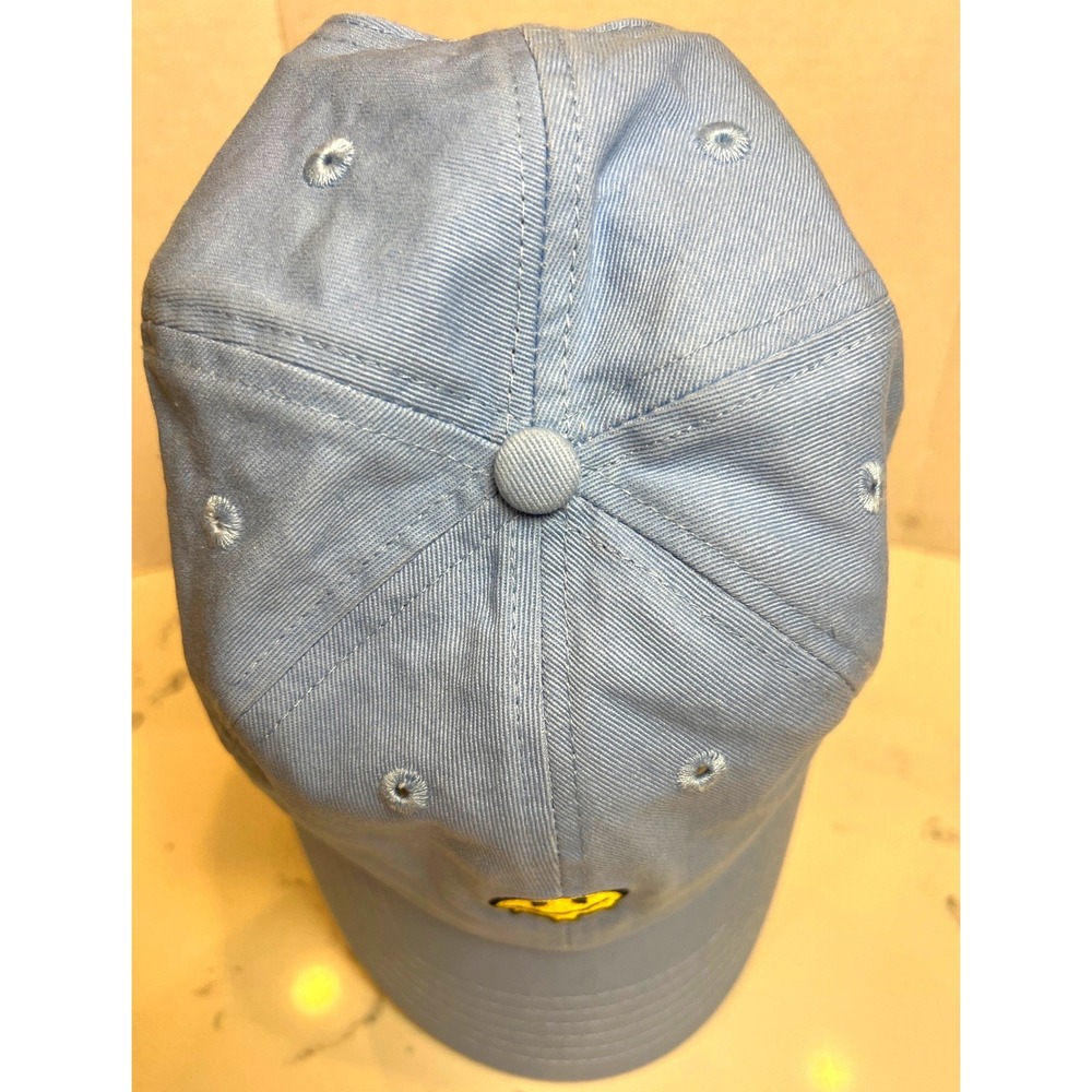 ODD Brand Future Melting Smiley Face Dad Hat – Light Blue Adjustable One Size - Picture 2 of 6